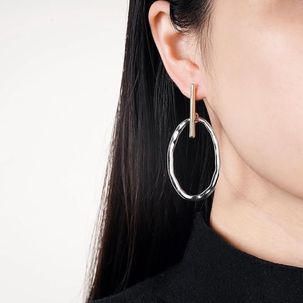 dangle hoop earrings N345